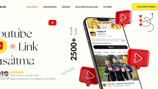 Ücretsiz YouTube Link Kısaltma Hizmeti