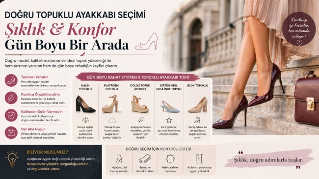 Gün İçinde Yorulmamak İçin Doğru Topuklu Ayakkabı Nasıl Seçilir?