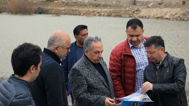 Kayseri Talas Zincidere Göletinde çalışmalar devam ediyor